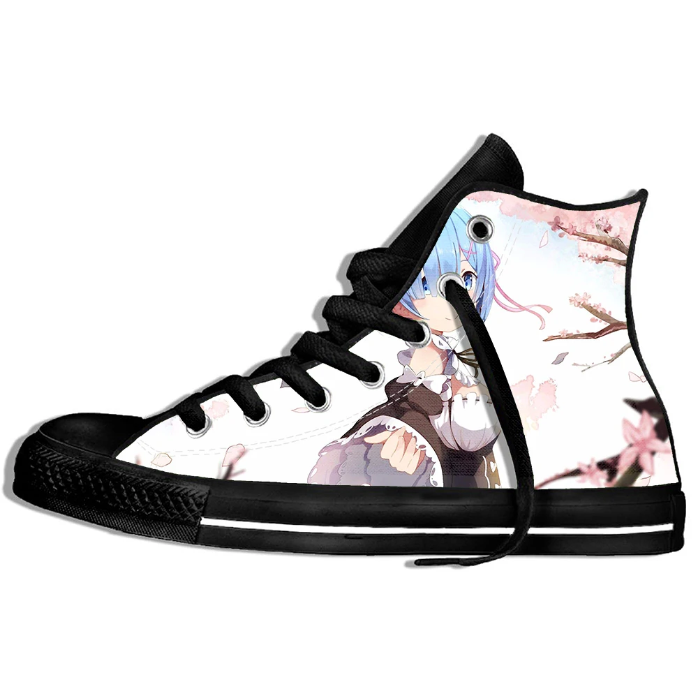 Custom Logo Image Printing Sneakers Anime Re ZERO Starting Life In Another World Men Harajuku Style Plimsolls Zapatos De Mujer | Обувь