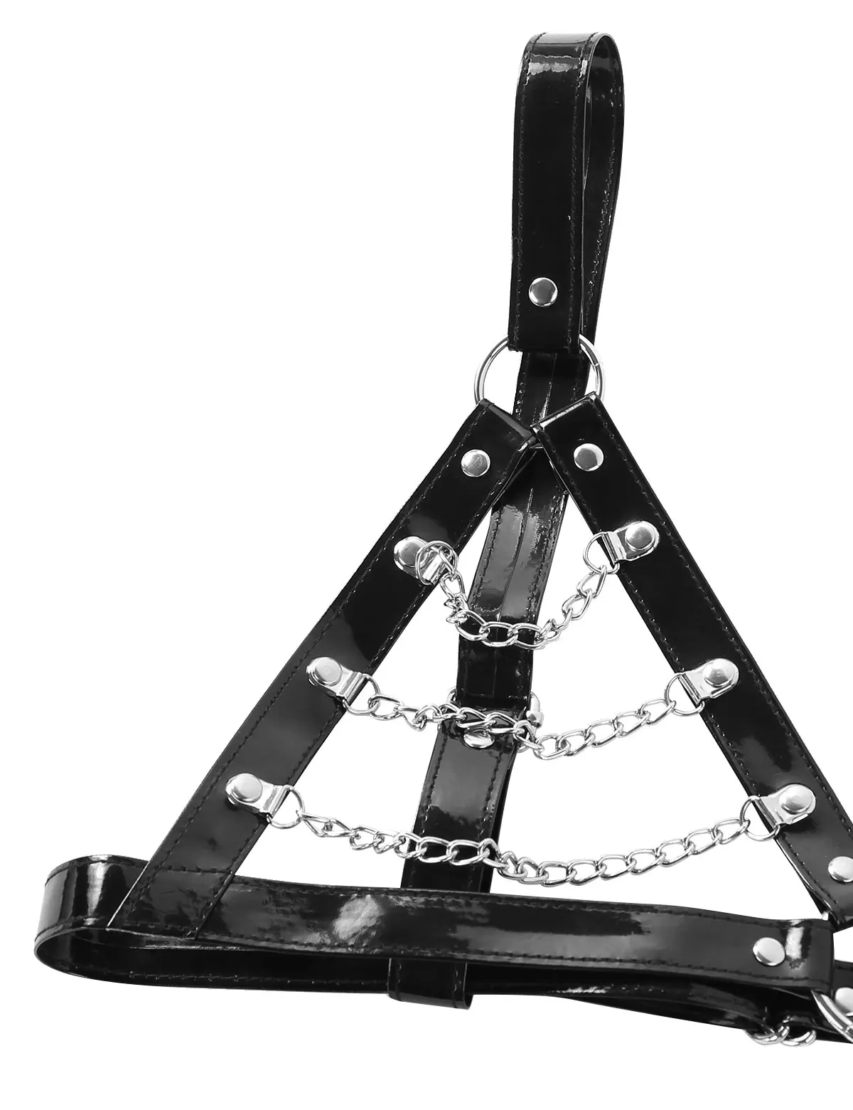 Женский кожаный бюстгальтер без чашек топы металлическая цепочка кисточки