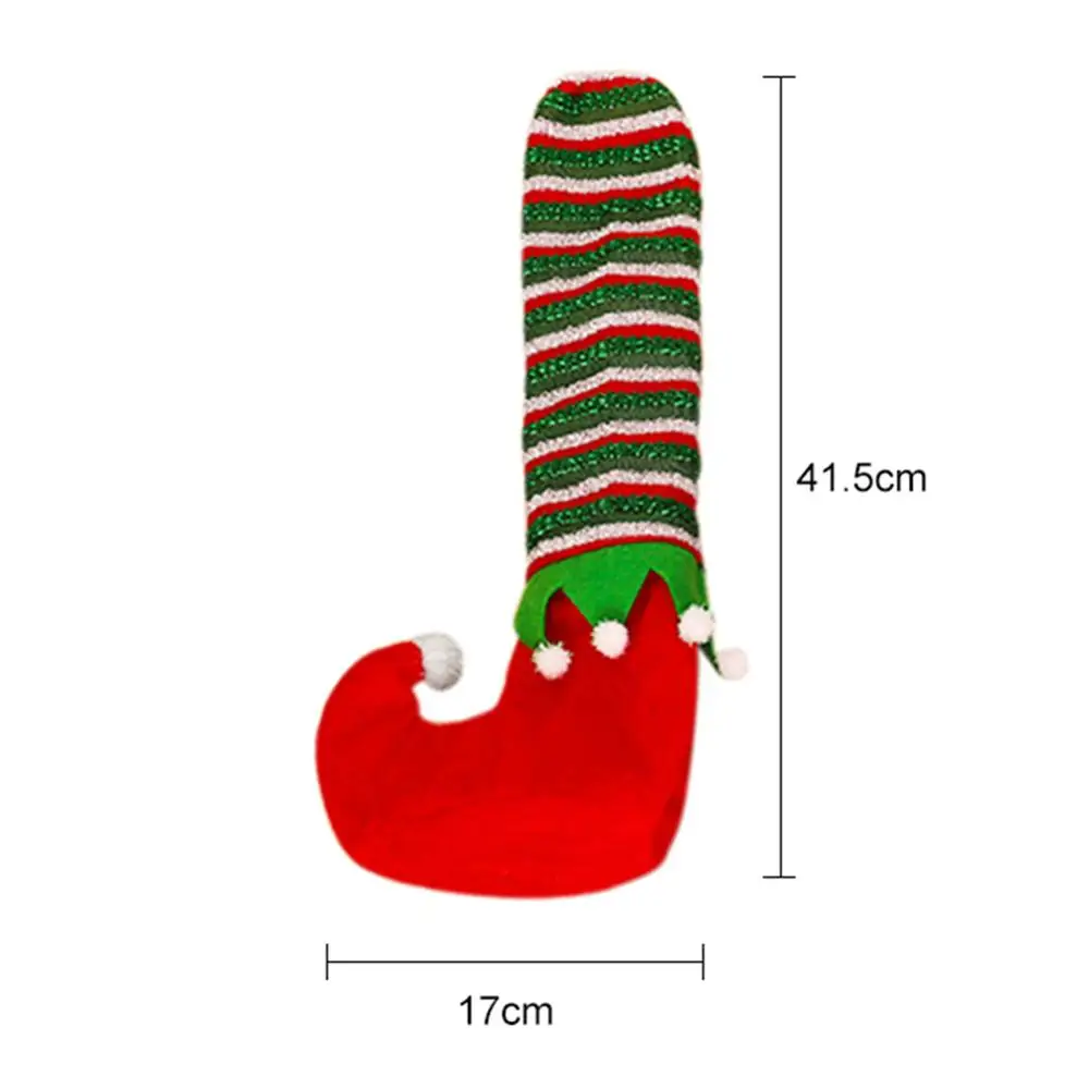 Полосатые ботинки с Санта Клаусом украшение для вечерние эластичные Чехлы чехол
