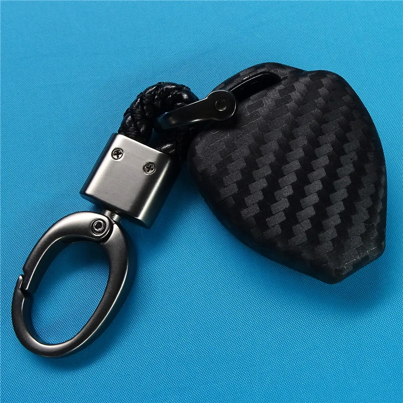 2/3/4 Кнопка углеродного волокна силиконовый чехол ключа дистанционного