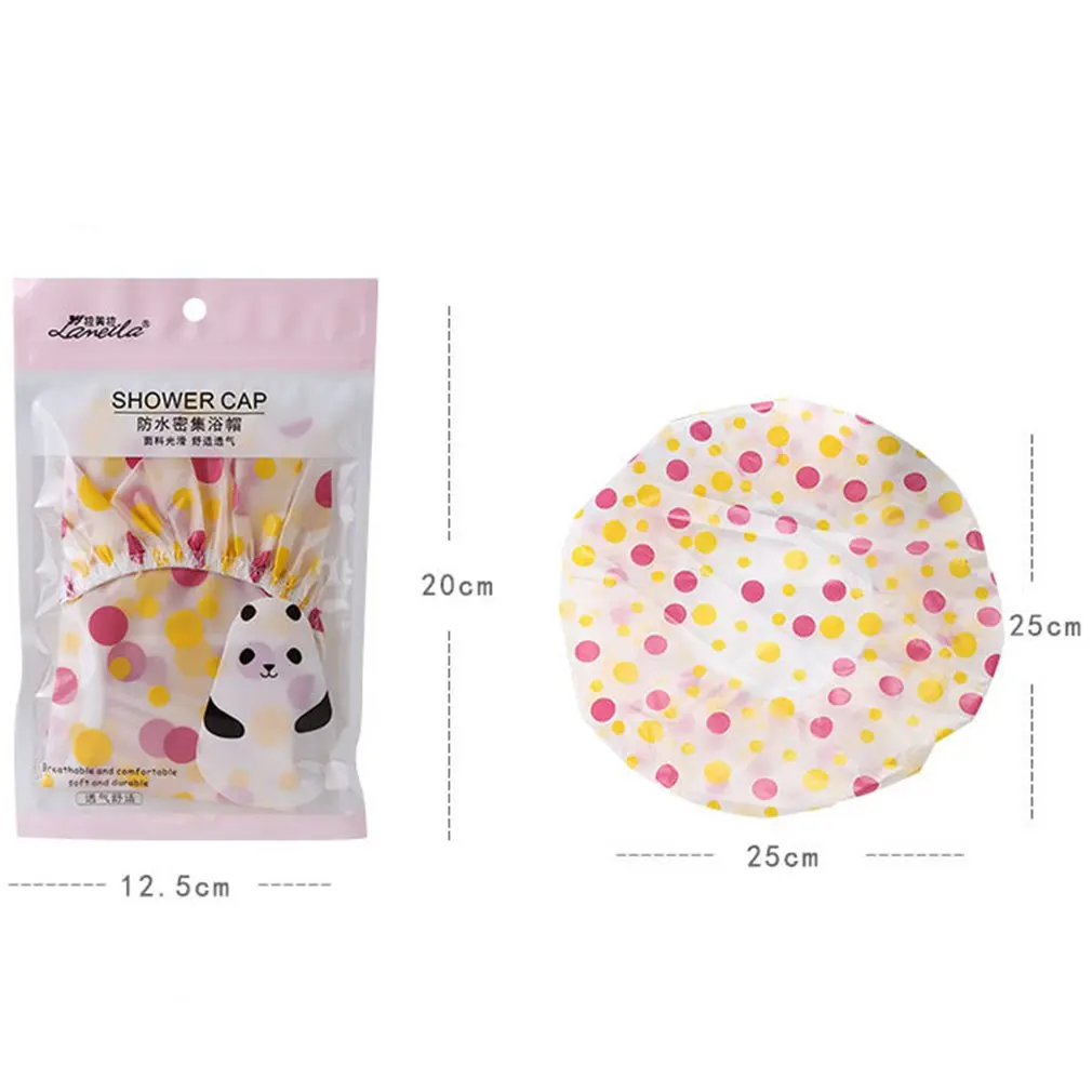 

Waterproof Shower Cap Thicken Bath Hat Solid Color Bathing Cap Women C0705