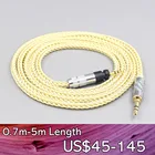 8-жильный кабель OCC с позолоченной пластиной и палладиевым серебром для наушников Shure SRH840 SRH940 SRH440 SRH750DJ Philips SHP9000 SHP8900