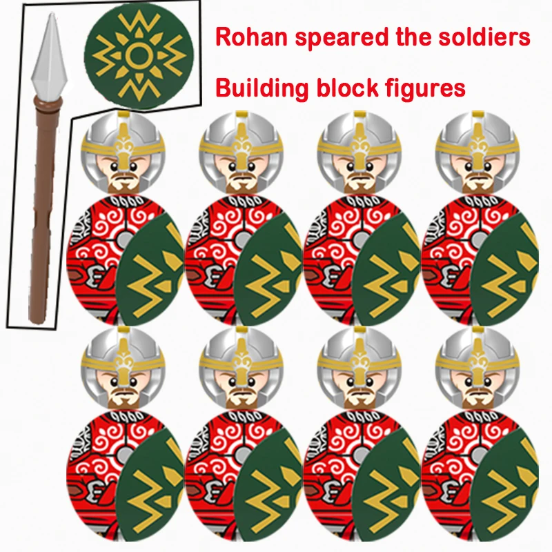 

Building Blocks Military Medieval Series Figures Spear Shield Soldier Knight Weapons Roman Knife and Sword Accessories Kids Toys