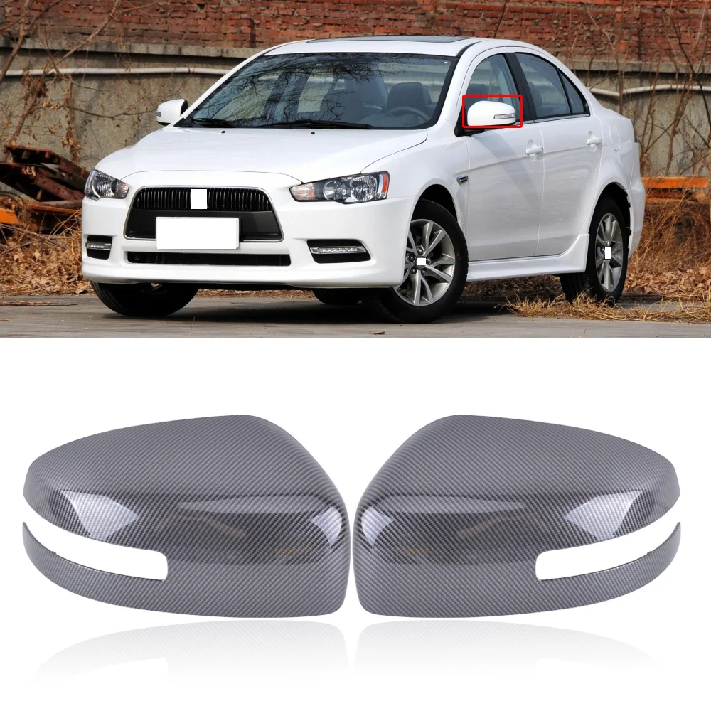 CAPQX 2 шт. для Mitsubishi Lancer ex 2013- углеродное волокно автомобиля боковое зеркало заднего вида декоративная крышка зеркало отделка гарнир оболочка