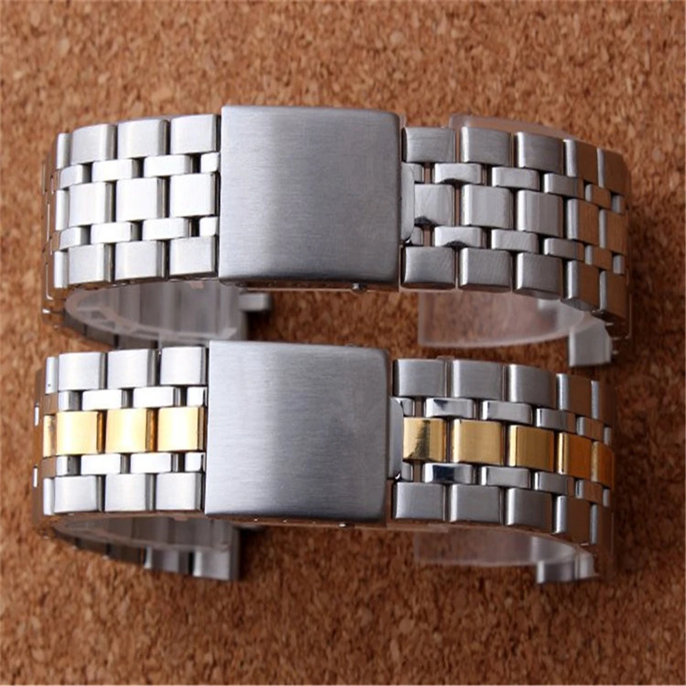 19mm Curved End Straps For Tudor Princes Series Watchband Full Stainless Steel Bracelet Wrist Band Folding Buckle Accessories enlarge