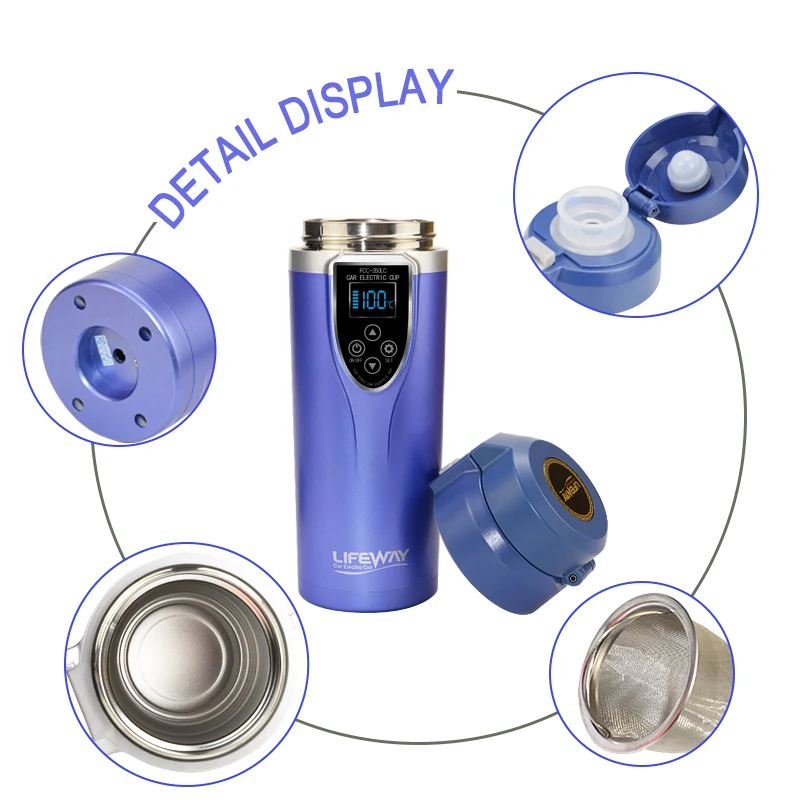 Портативная Автомобильная чашка с подогревом 12 В 350 мл кружка регулируемой