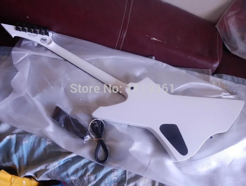 Высокое качество Custom Shop розовое дерево гриф хорошие звукосниматели SNAKEBYTE Джеймс гетфилд белая электрогитара