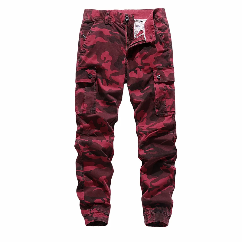 

2021 New Casual Pants Men's Loose Wear-Resistant Outdoor Sports Camouflage Multi Pocket Male Trousers