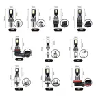 2 шт., автомобисветодиодный светодиодные лампы H11, H8, H9, HB3, 9005, 9006, H7, H4, 10 Вт, 6000 лм, 3000 К, белые, 8000 К, желтые, К, синие Автомобильные противотуманные фары