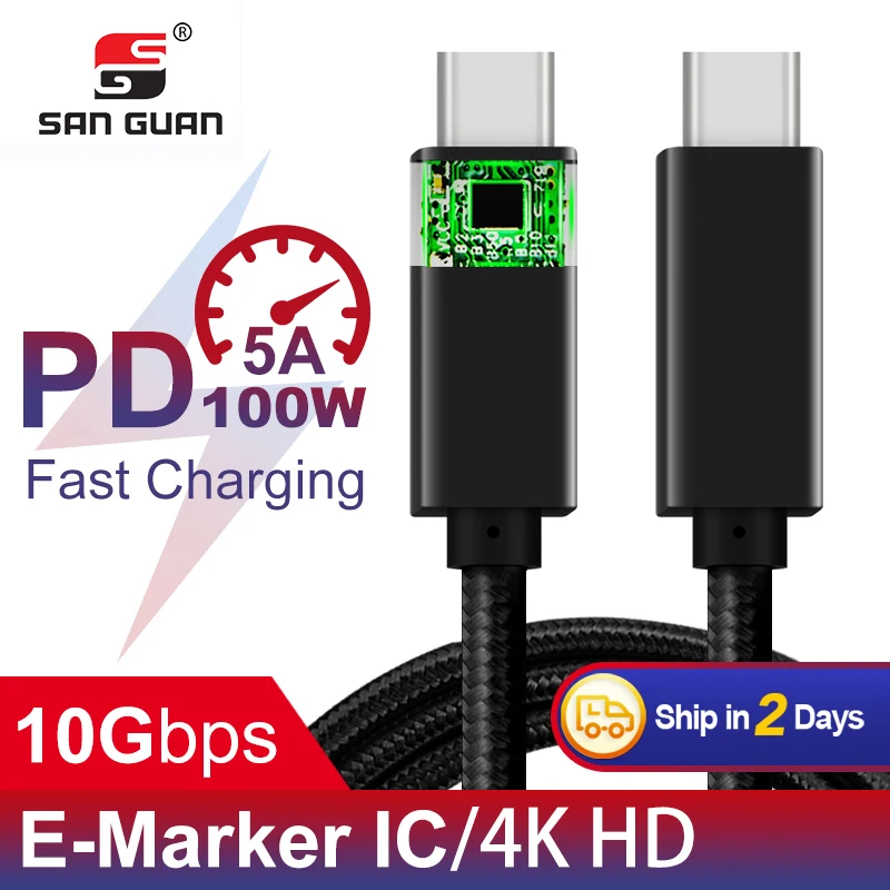 Кабель USB 3 1 Gen 2 5A PD для зарядки QC 0 зарядное устройство кабель аудио и видео Для Huawei