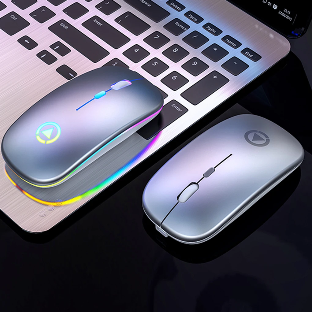wireless mouse bluetooth rgb rechargeable mouse wireless computer silent mause led backlit ergonomic gaming mouse for laptop pc free global shipping