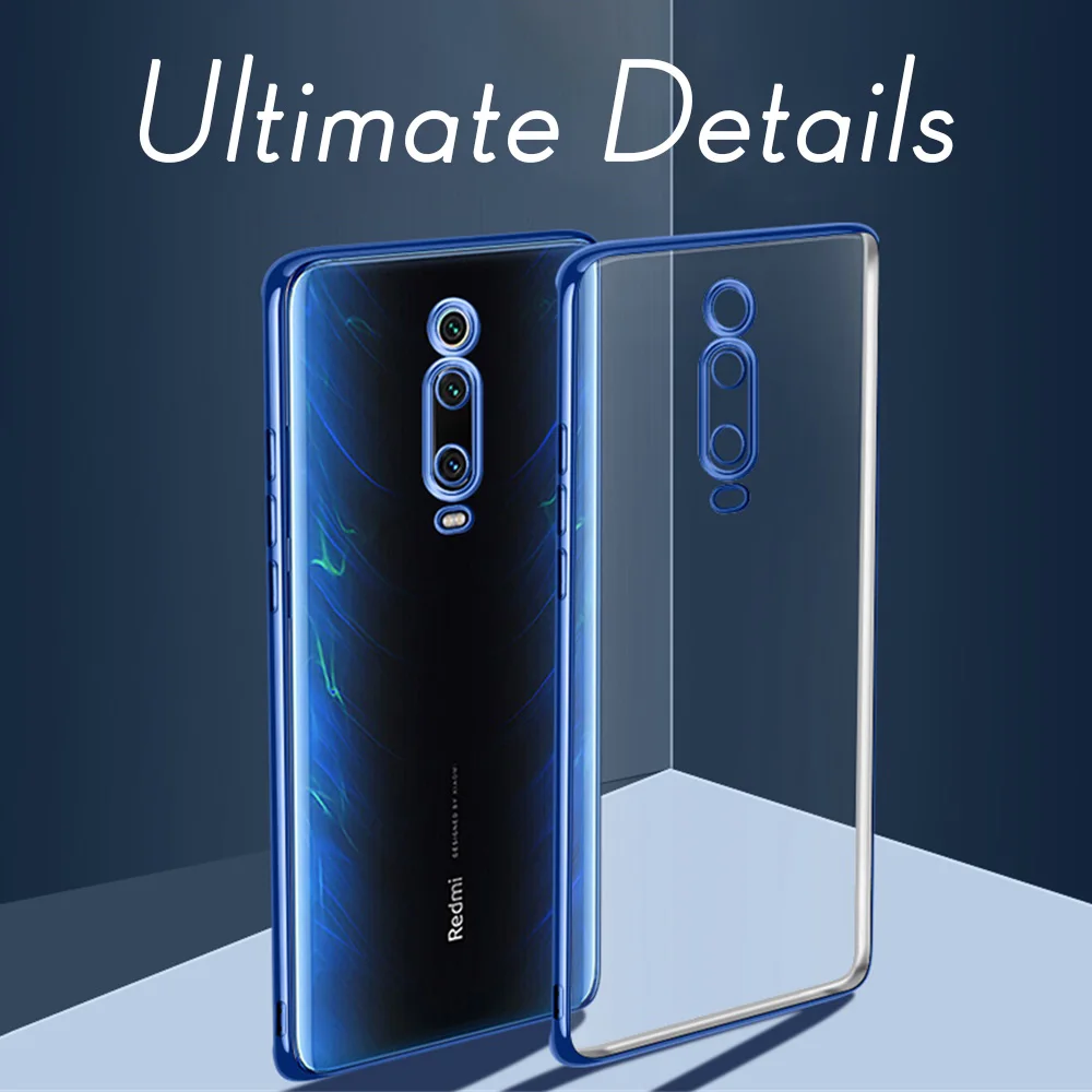 Прозрачный Модный чехол с покрытием для Xiaomi Mi 9T Pro роскошный мягкий ТПУ задней