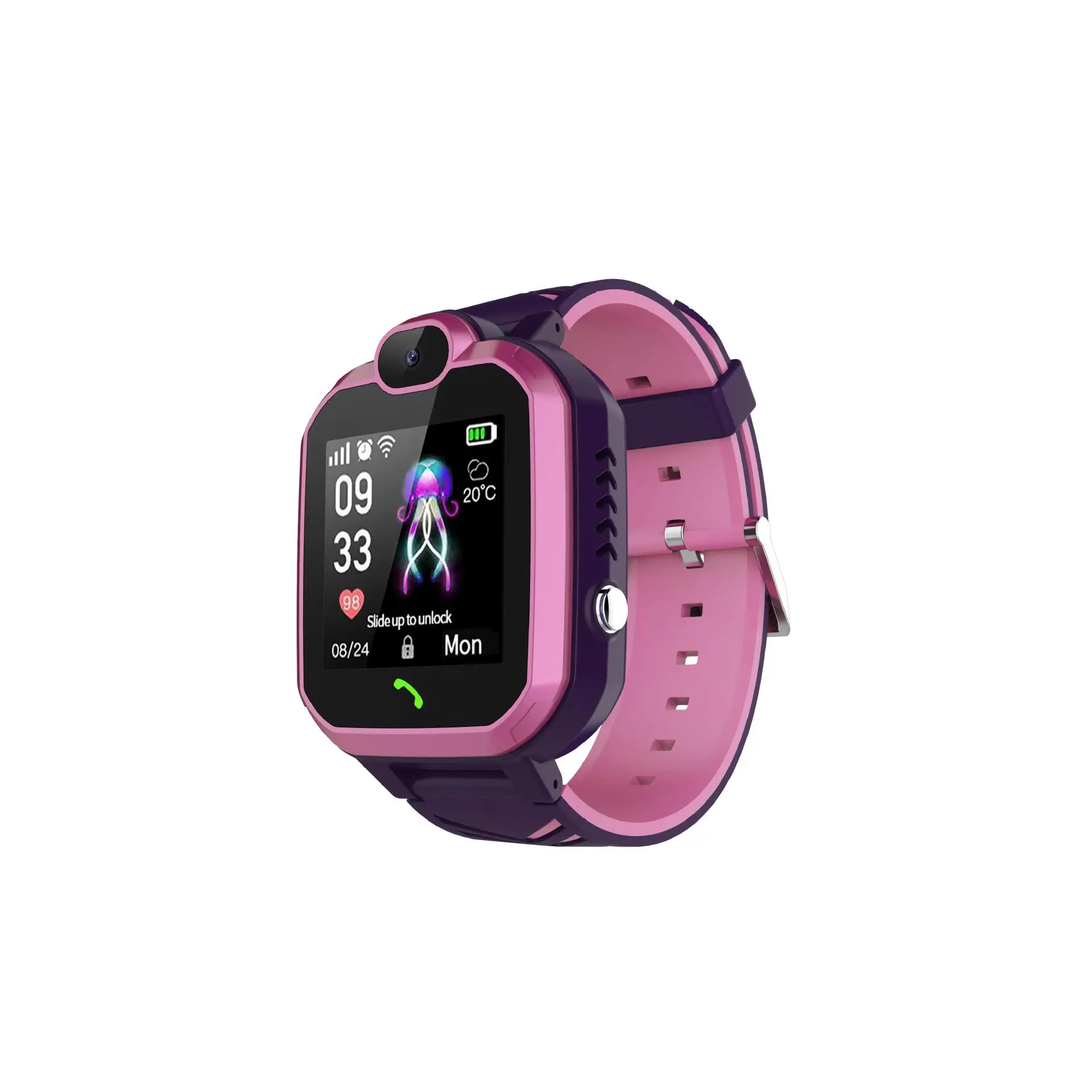 Розовый Q19S Kids Smart Watch IP67 Waterproof GPS Camera WI-FI For Children Student Watch SOS Call Monitor Tracker Position Clock - Цвет: Розовый