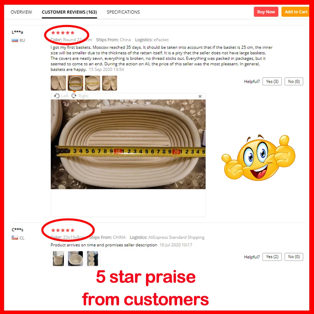 Корзина для брожения из натурального ротанга багета хлеба в сельском стиле теста