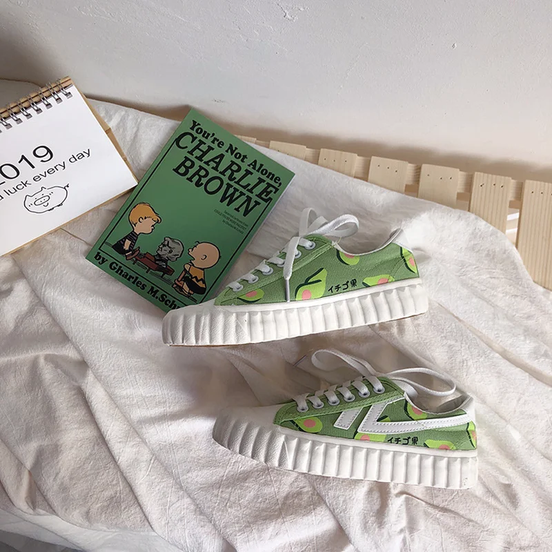 Женские кроссовки 2019 Модные дышащие CREEPERS обувь на плоской подошве натуральная