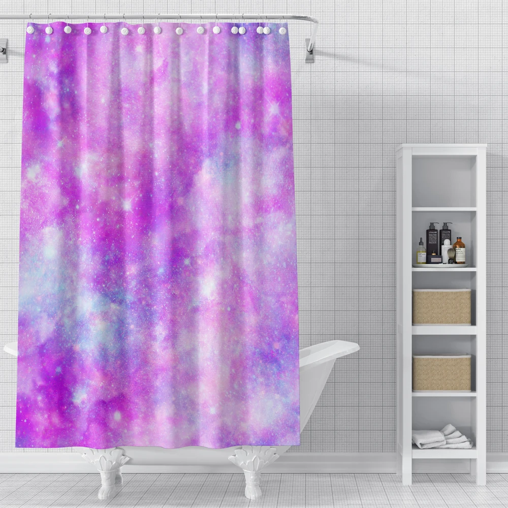 Занавески для душа из водонепроницаемой ткани с рисунком звездного неба