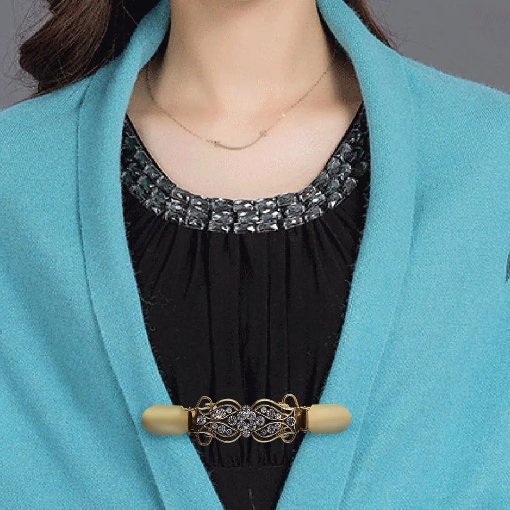 Заколки гибкая жемчужная булавка брошь шаль рубашка женский ретро свитер кардиган воротник зажим пряжки