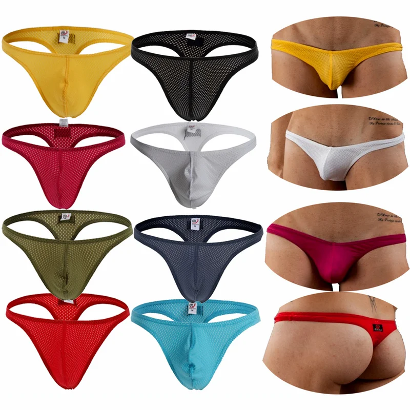 

4/8 шт., сексуальное мужское нижнее бельё для девочек сетка Трусы-стринги с набедренной повязкой экзотические Ракушки Танга мужские трусы с м...