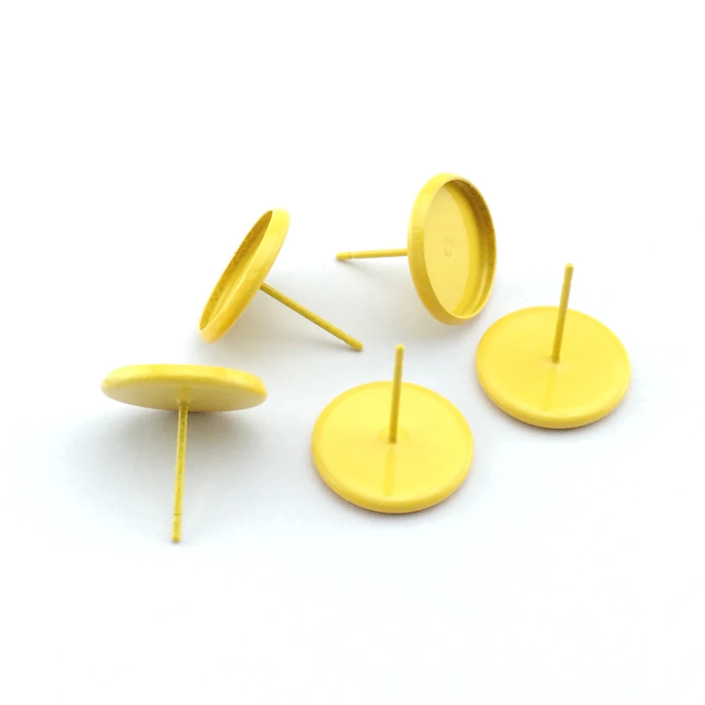 

12mm 20pcs Earring Studs,Glass Cabochons Earrings Blank/Base Supplies for Jewelry Components 9