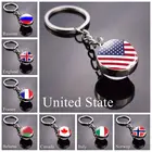 Связка для ключей с флагом Канады Франции Норвегии