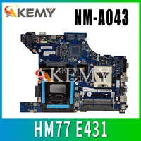 nm a043 laptop motherboard for lenovo thinkpad edge e431 original mainboard gm
