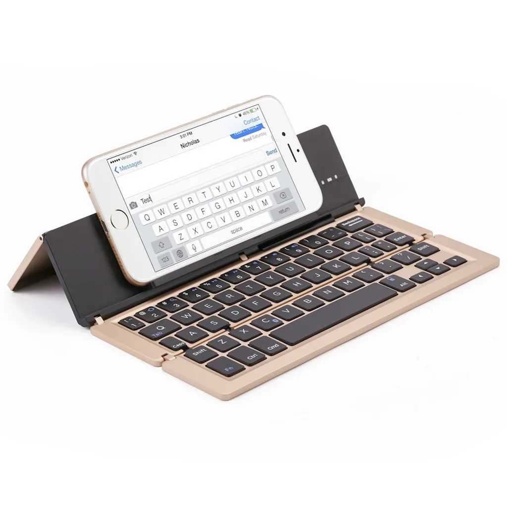 A0538-1 портативная мини складная клавиатура, Traval Bluetooth Складная Беспроводная клавиатура для iphone, Android телефона, планшета, ipad, ПК