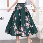 Юбка JAYCOSIN женская с принтом, винтажная трапециевидная длинная юбка средней длины с эластичным поясом, со складками и широким подолом, лето 2021