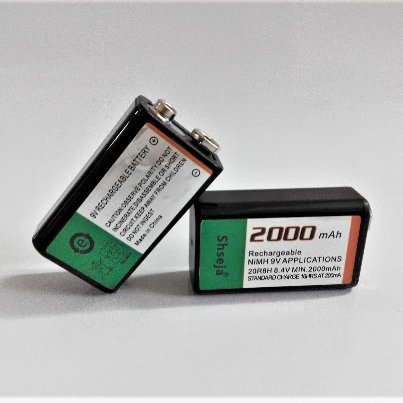 Большая емкость 2000mAh 9V аккумуляторная батарея 9 вольт Ni-MH батарея для микрофона