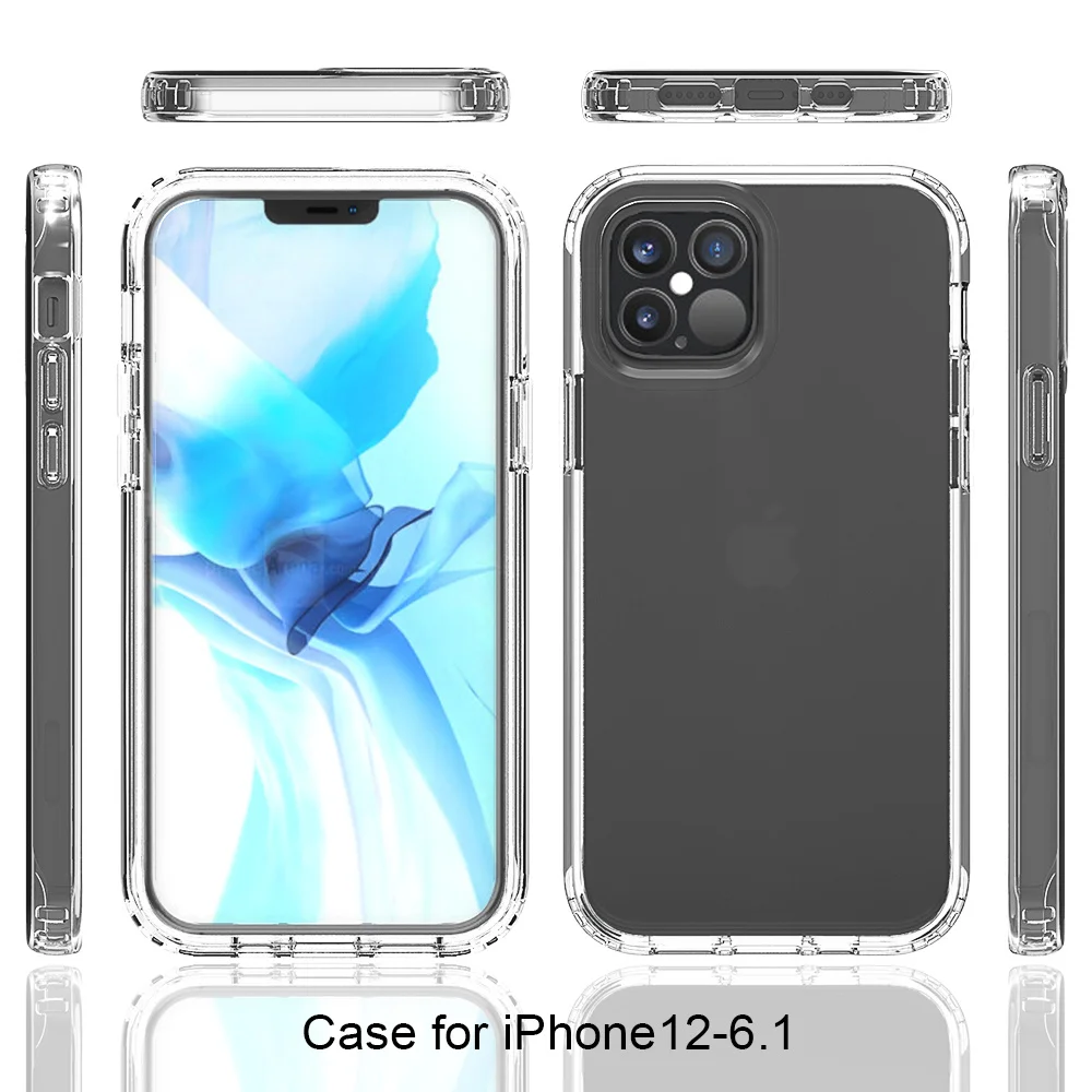 IPhone case transparent with gradient 360 suitable for 12 11 Pro max 8 7 6 6S plus x XR XS Se 2020 models | Мобильные телефоны и