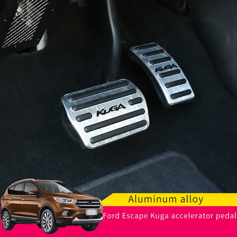 

Aluminum alloy Foot Pedal For Ford Escape Kuga 2013 2014 Accelerator Gas Fuel Brake Pedal Rest Pedal Pads Mats Cover Accessories