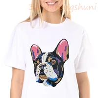 kpop kawaii french bulldog diy pop art paint dog t shirt graphic t shirts tees women clothing aesthetic clothes summer top tops