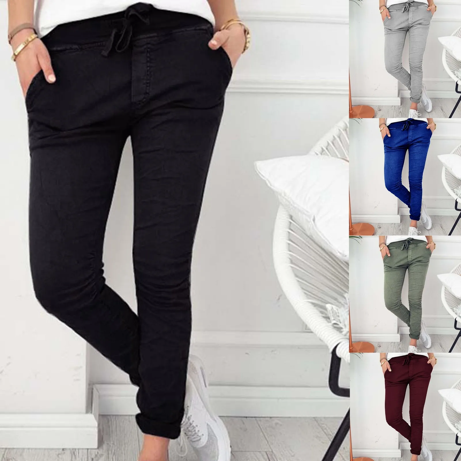 

Свободные мягкие кожаные штаны женские Haremcasual штаны из дышащего обтягивающего материала ботильоны Длина штаны летний детский комплект: шта...