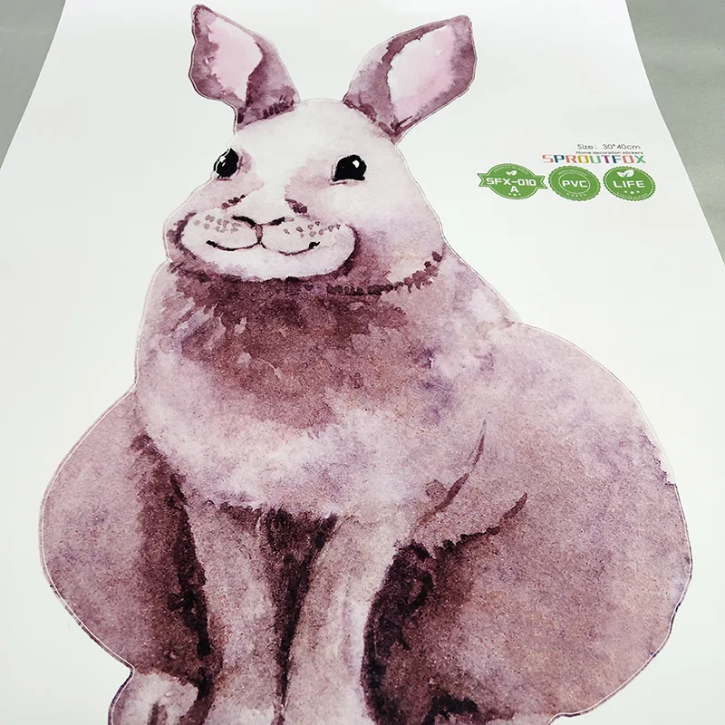 Акварельный венок цветок кролик наклейки на стену гостиная спальня украшение