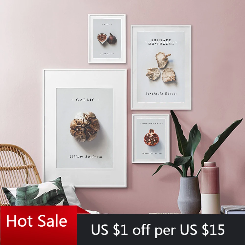 Художественная Настенная картина с изображением чеснока фиги граната | Дом и сад