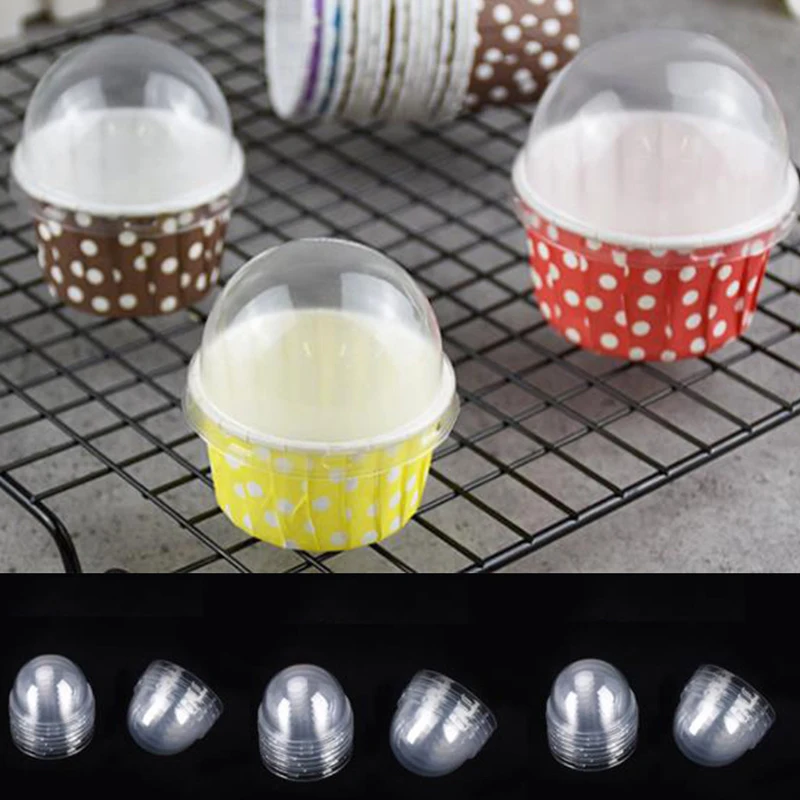 100 шт. прозрачная пластиковая крышка для торта | Дом и сад