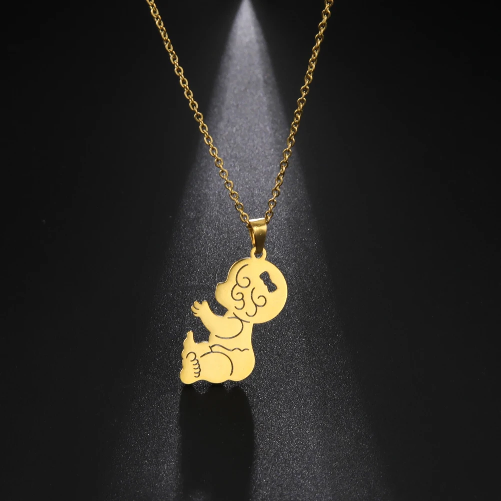 Ожерелье для мальчиков и девочек ожерелье новорожденных ребенок золотой цвет