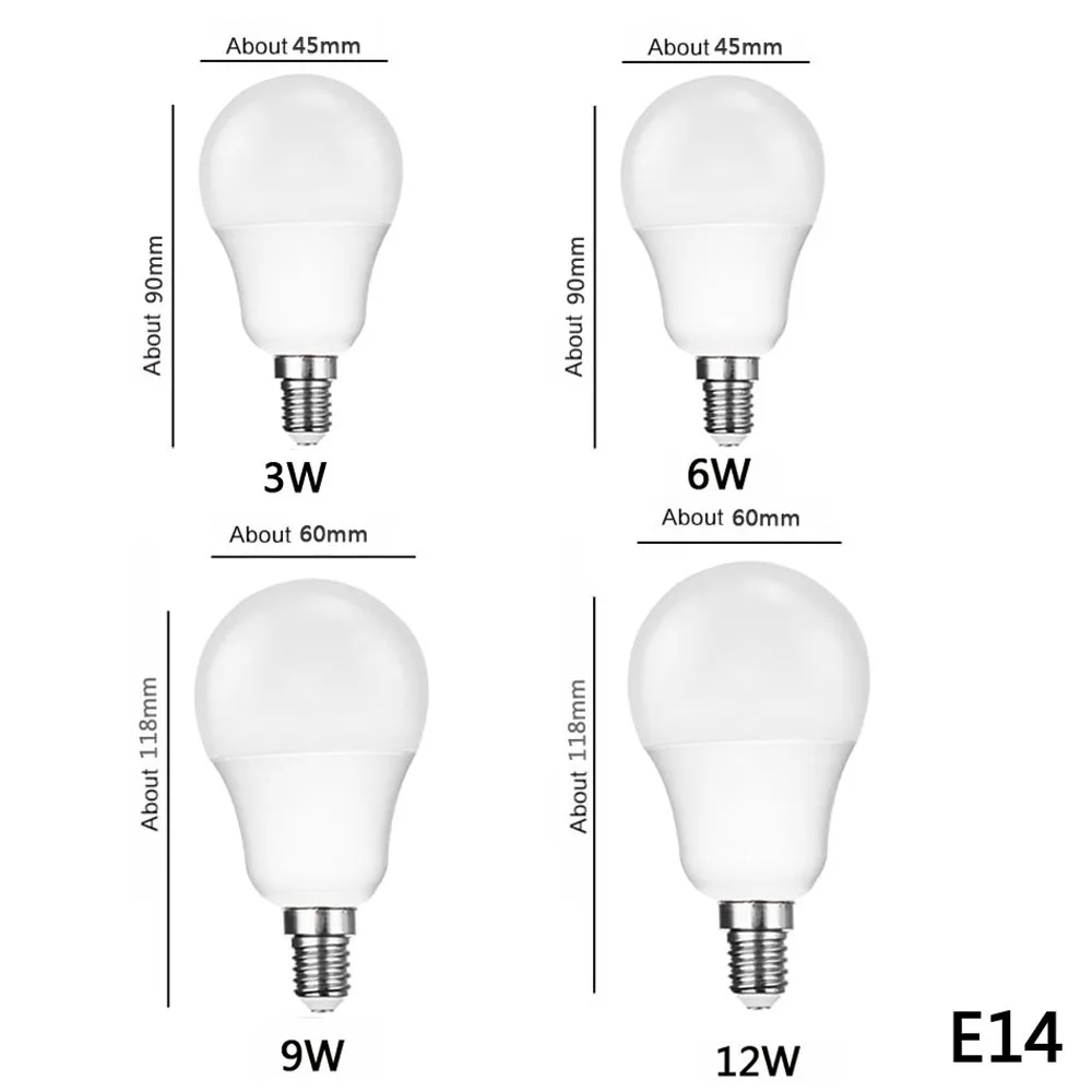 Светодиодная лампа E27 E14 SMD2835 220 В 10 шт./лот | Лампы и освещение