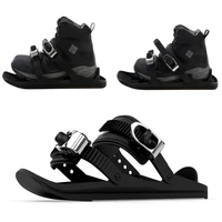 1 pair mini ski skates outdoor adjustable wear esistant bindings skiboard universal for snow short black snowboard drop shipping