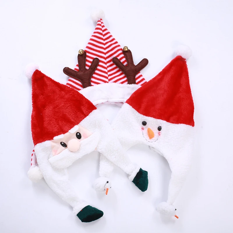 

Christmas Thick Plush Hat Adults Christmas Decorations For Home Xmas Santa Claus Gifts Navidad New Year Festival Supplie