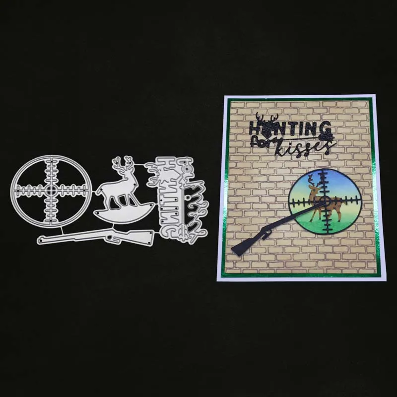 YINISE металлические режущие штампы для трафареты скрапбукинга охоты на оленя