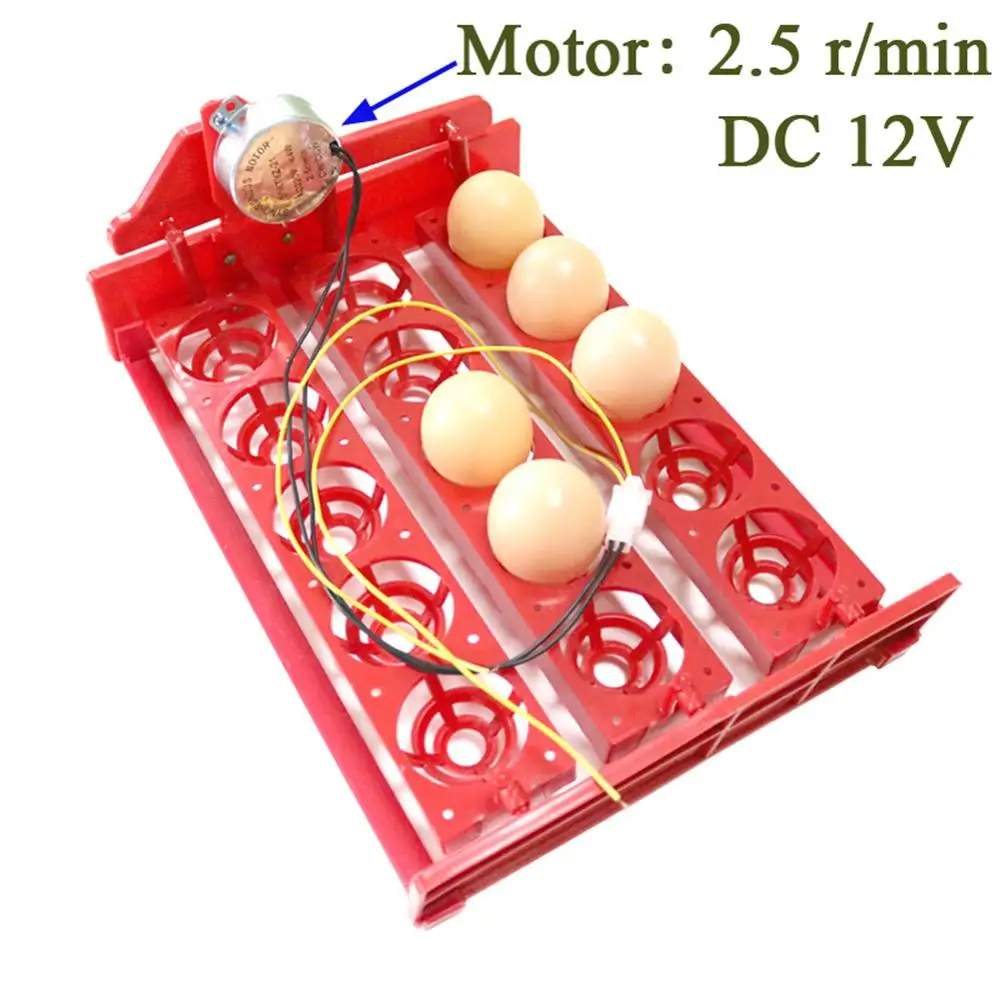 DC 12V 15 яиц автоматически инкубатор поворот подставка для яиц 220 V/110 V/12 V мотор для кур птиц яйца оборудование для инкубаторов птицы инкубатор - Цвет: DC 12V