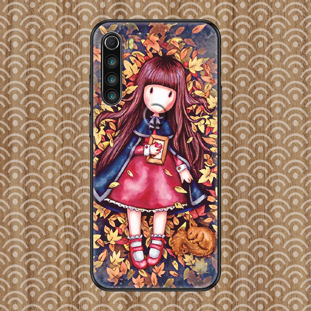 

Santoros Cartoon Gorjuss Girl Phone case For Xiaomi Redmi Note 7 7A 8 8T 9 9A 9S 10 K30 Pro Ultra black fashion hoesjes silicone