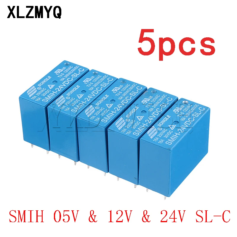 

5PCS 5v 12v 24v SMIH-05VDC-SL-C SMIH-12VDC-SL-C SMIH-24VDC-SL-C Relays 250V 16A 8PIN SMIH-05V 12V 24VDC-SL-A 6Pin Relay