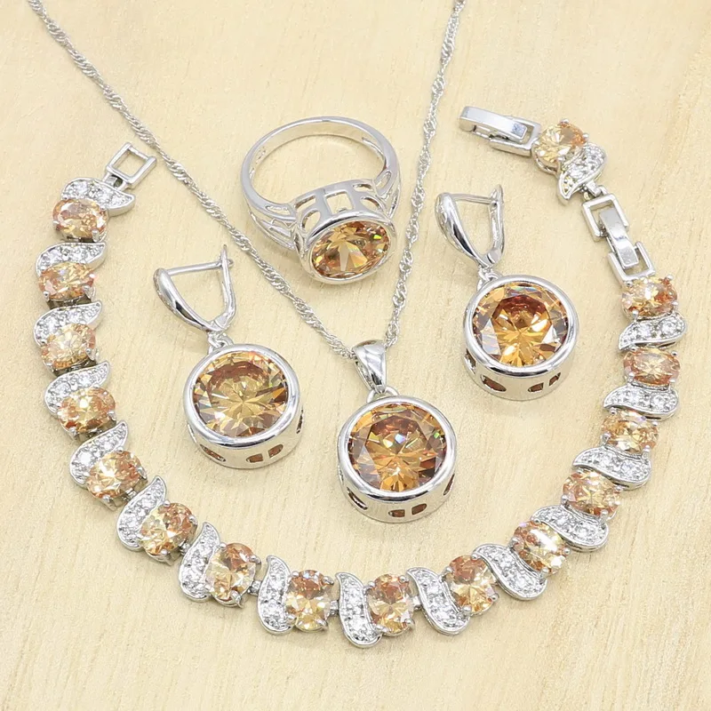 Комплект из колье серёг кольца и браслета | Украшения аксессуары