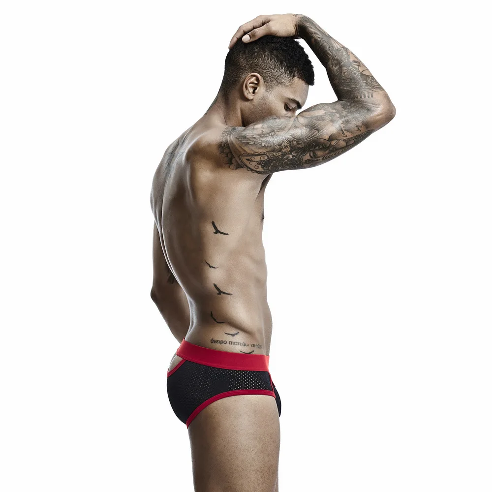 Трусы мужские сетчатые с низкой посадкой нижнее белье пикантные брифы джоки