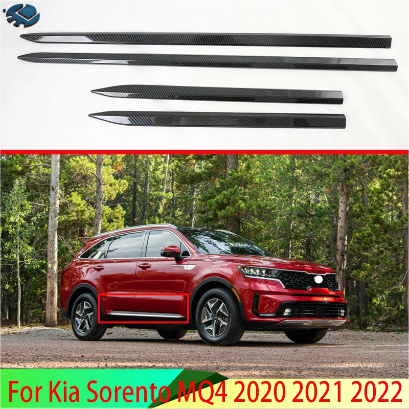 

Для Kia Sorento MQ4 2020 2021 2022 автомобильные аксессуары ABS Chrome Боковая дверь литье под давлением Trim