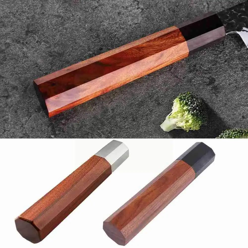 

Japanese Chef Knife Handle Diy Kitchen Knives Eco Friendly African Wood Natural Octagonal Details Accessories Knife Making P0s4