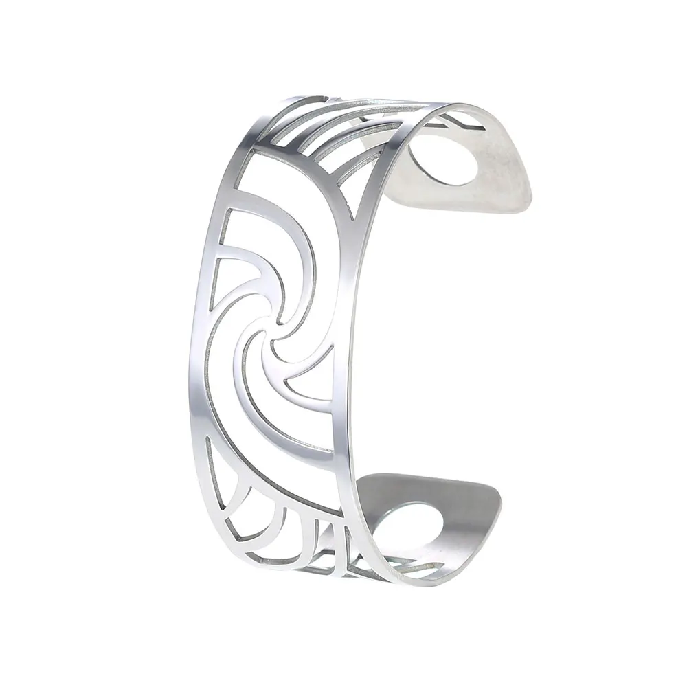 georgette Кремо крученый браслет браслеты Femme Manchette Bijoux нержавеющая сталь Argent высокое качество элегантный браслет Pulseiras - Окраска металла: georgette