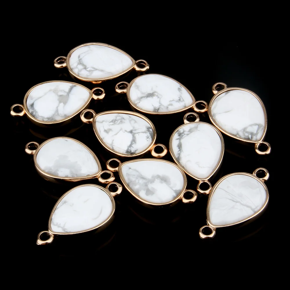 

5pcs Natural Stone Pendant Water Drop Shape Faceted Agated Pendant for Jewelry Making Necklace Gift for Women 28x15x7mm