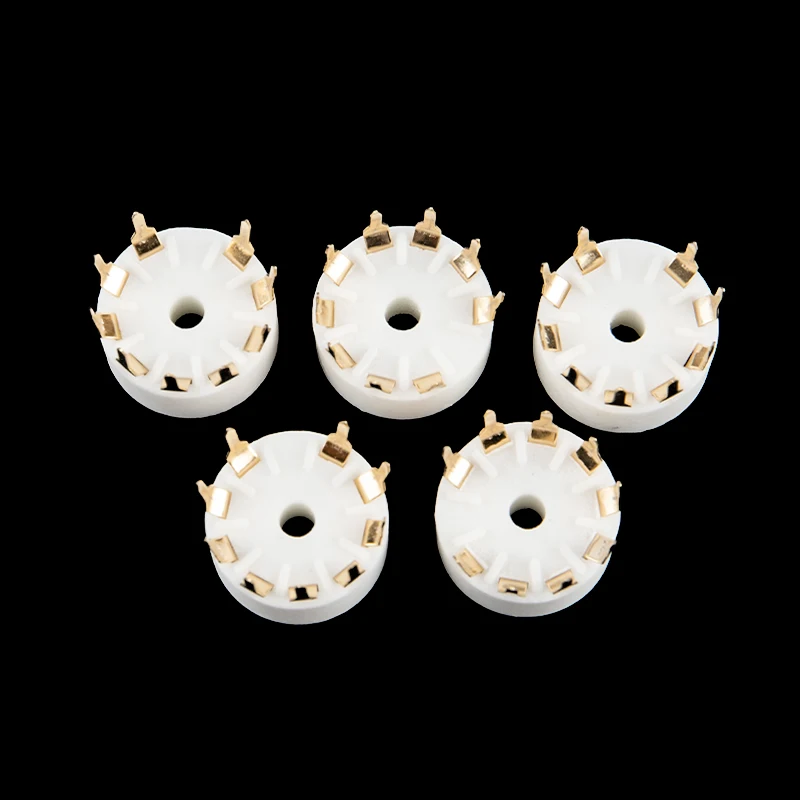 

5Pcs Ceramic 9pin B9A PCB Mount Tube Socket 12AX7 12AT7 Hifi Audio Vintage AMP